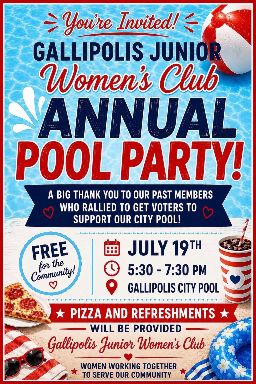 Gallipolis Junior Women's Club's Annual Pool Party
